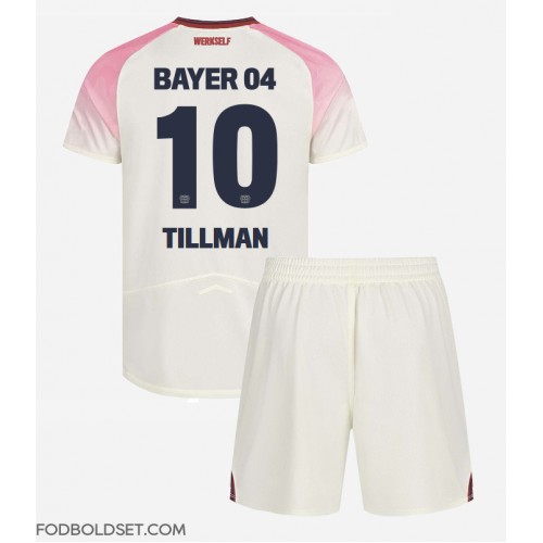 Bayer Leverkusen Malik Tillman #10 Udebane Trøje Børn 2025-26 Kortærmet (+ Korte bukser)